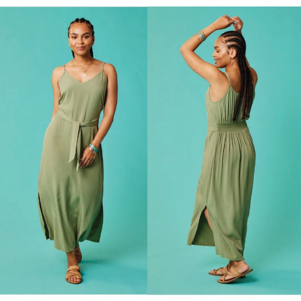 Carve Designs Olive Green Maxi Dress (Macy)